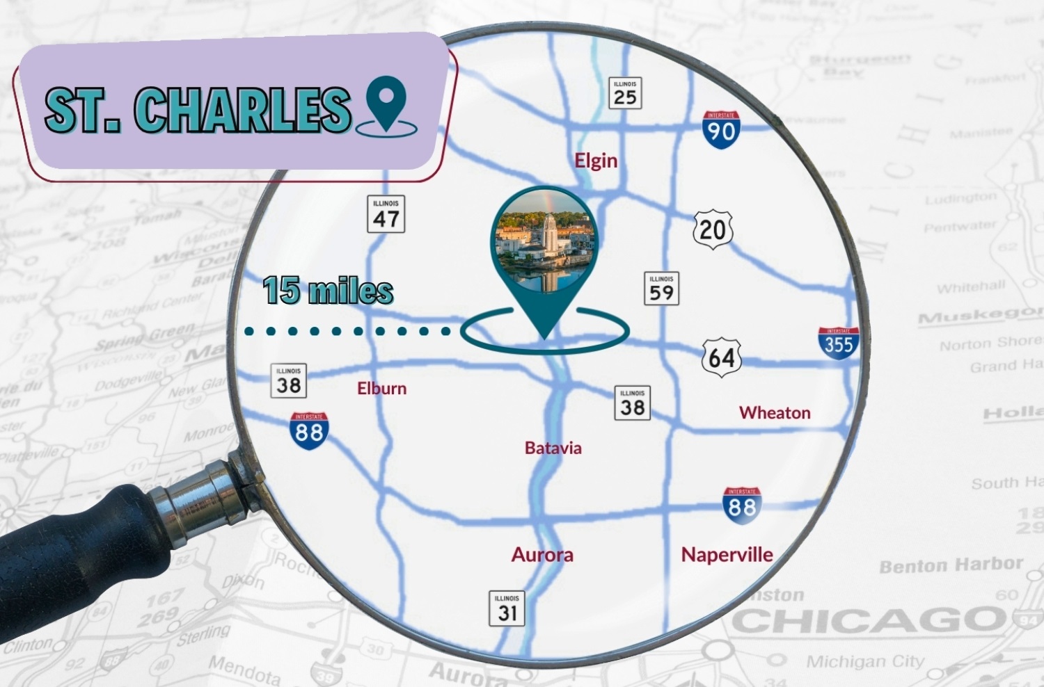 St. Charles Area Map